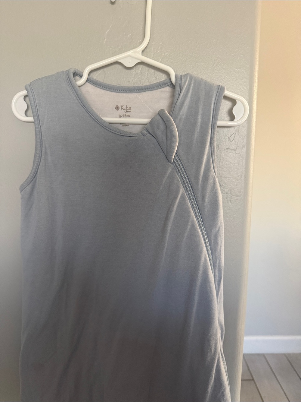 Kyte BABY Light Blue Sleeveless Zip-Front Sleep Sack 6-18mo